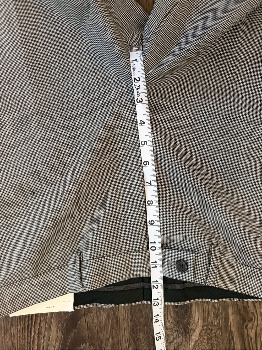 Ralph Lauren Neville Black White Micro Check Flat Front Dress Pants 34x32 NWT - Picture 3 of 13